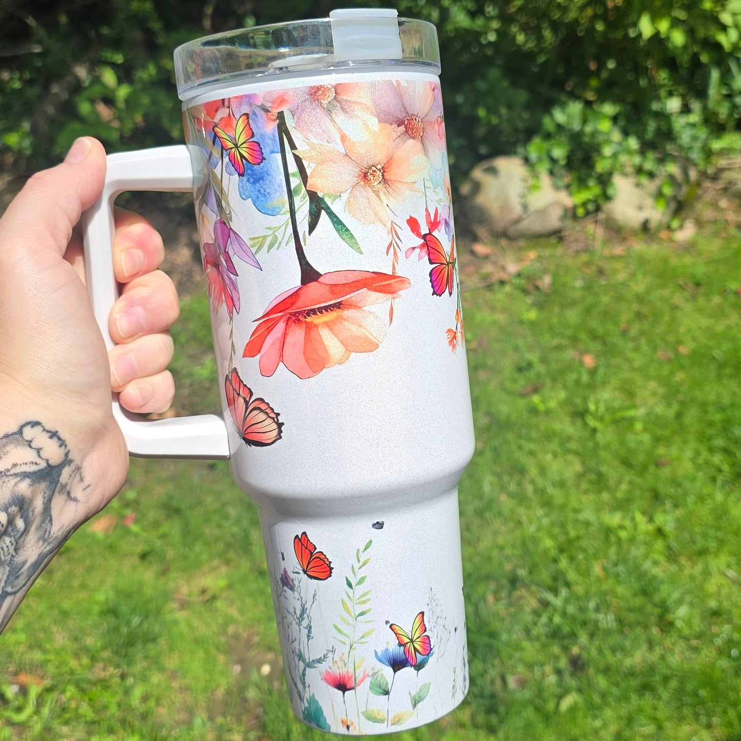 40oz Tumbler- Flowers