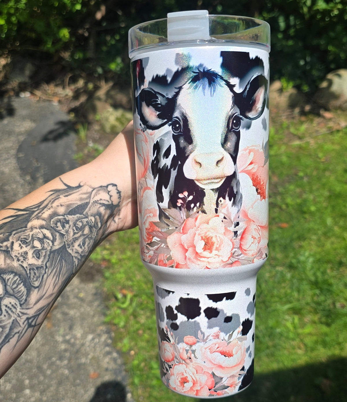 40oz Tumbler-Cow