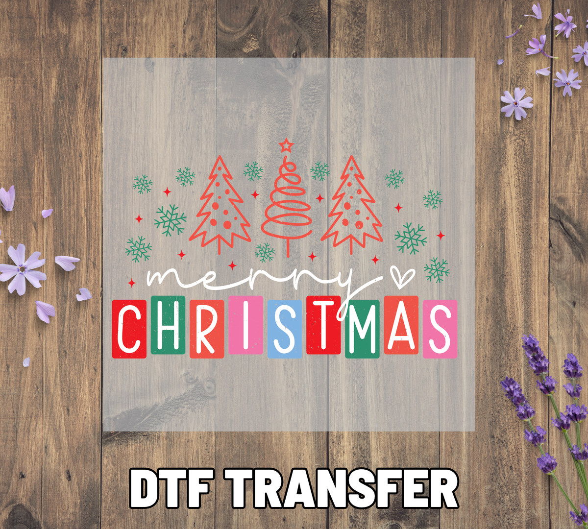 041 Merry Christmas Distressed- White