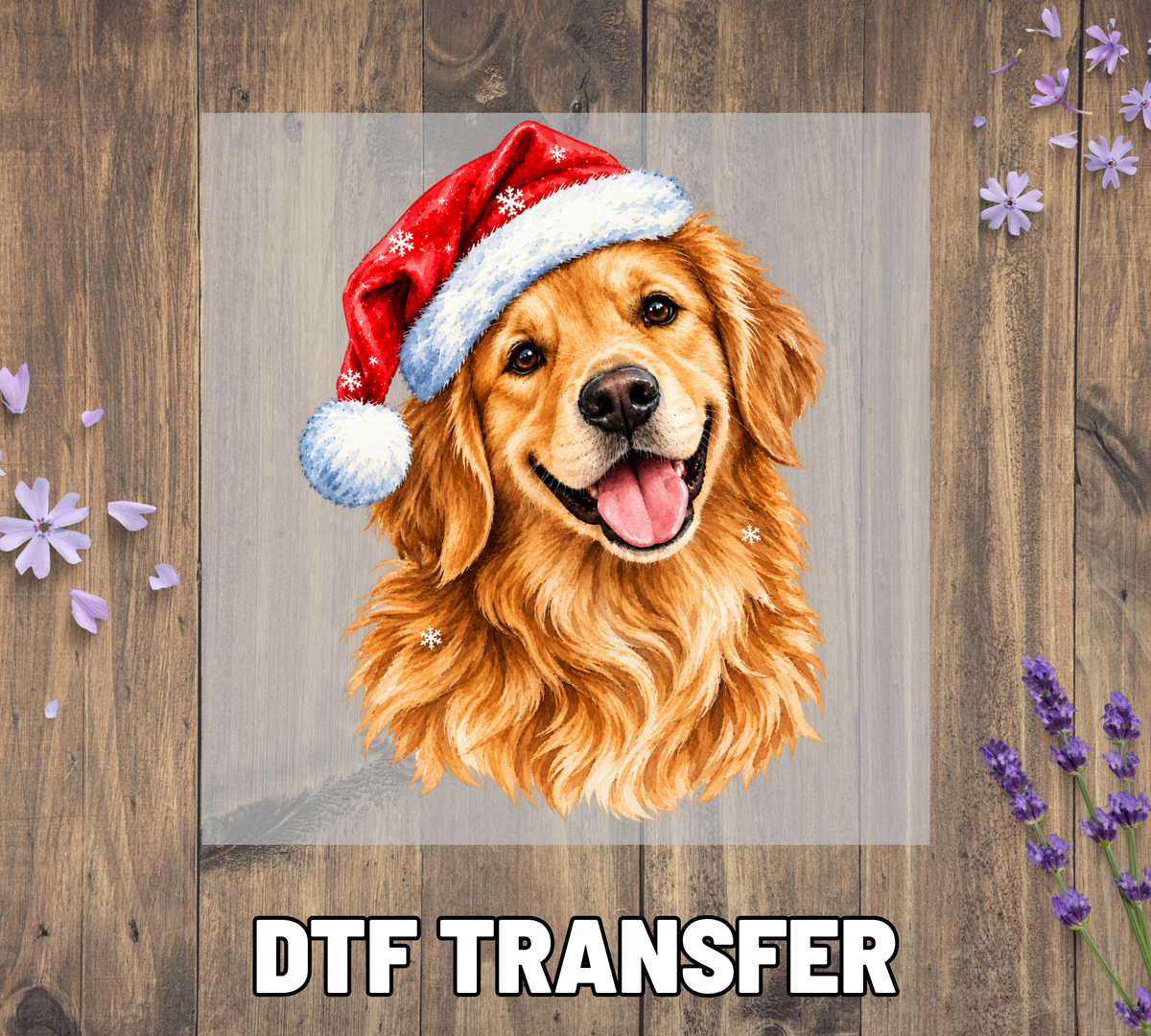 Santa Hat Golden Retriever