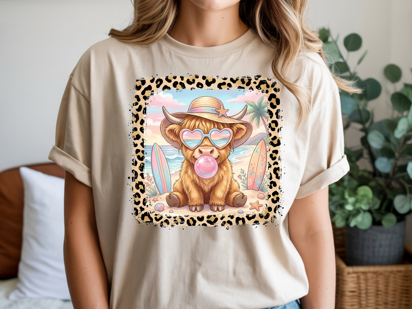 Beach Highland Cow