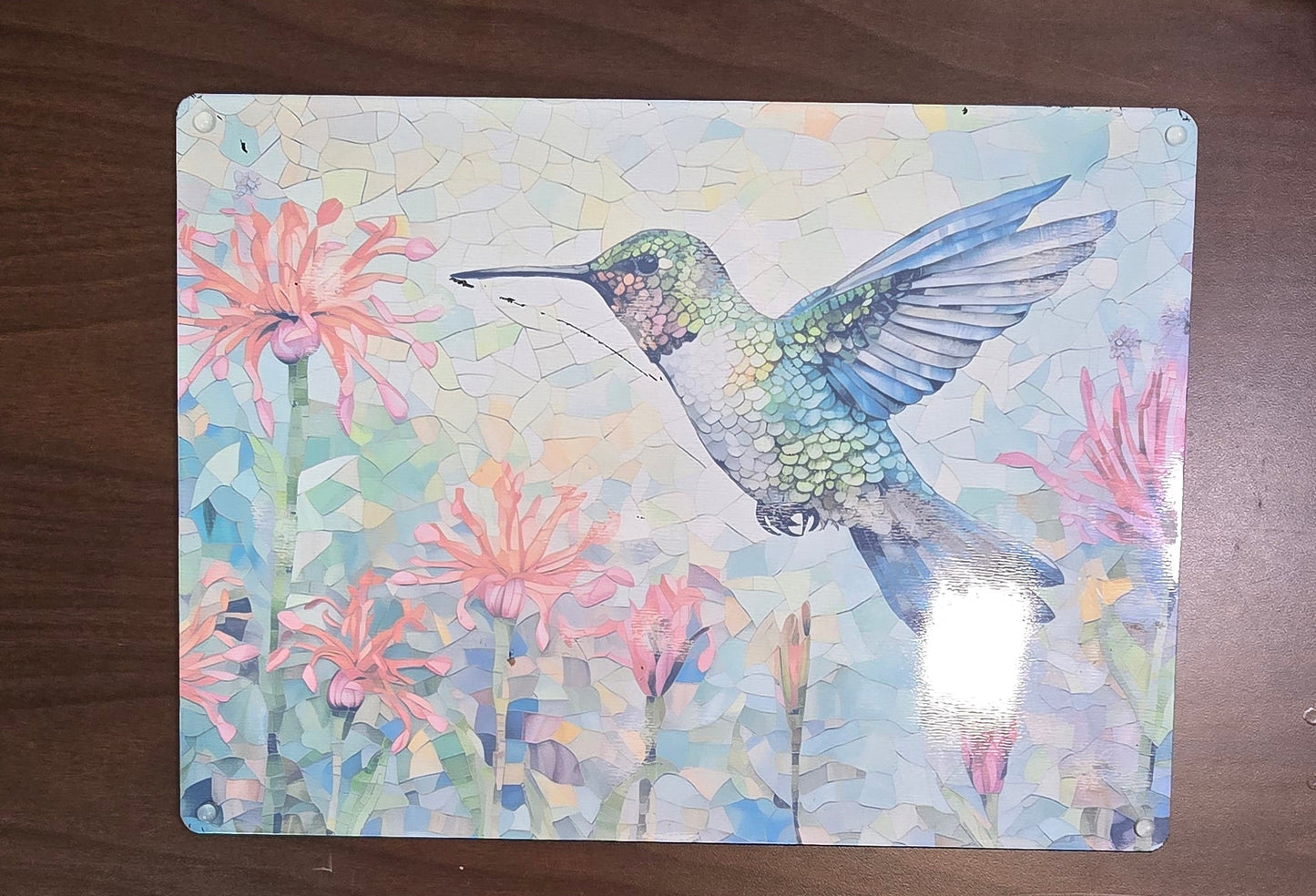 Hummingbird 11x15 Glass Cutting Board
