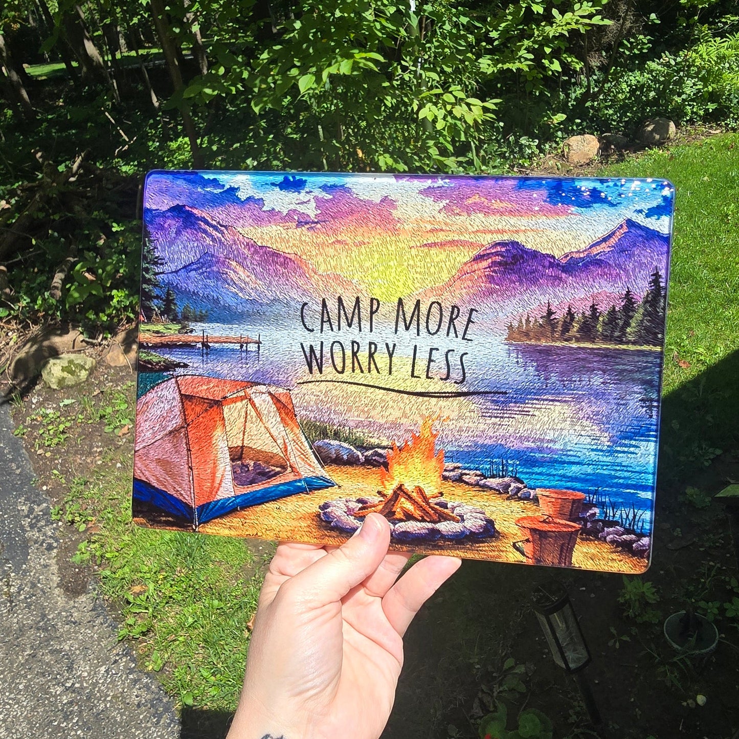 8x11 Glass Cutting Board- Camp More