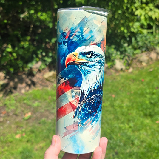 20oz Tumbler- Patriotic Eagle