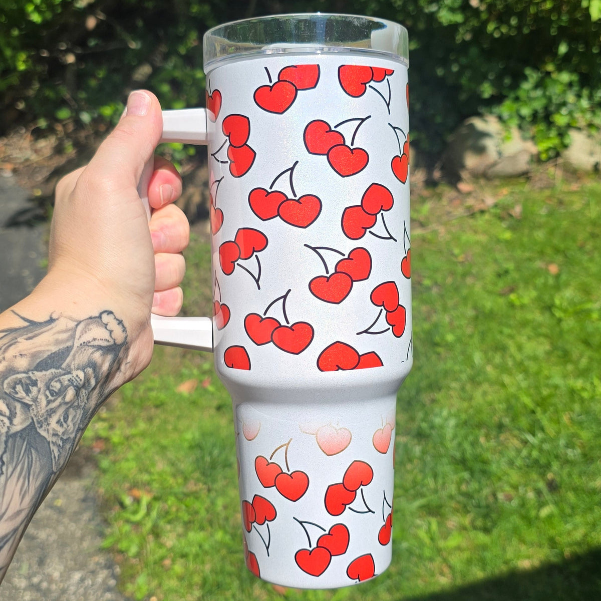 40oz Tumbler- Cherries