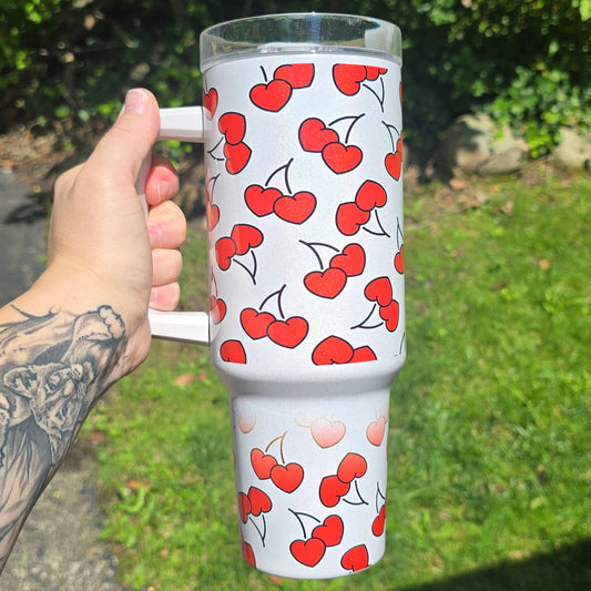 40oz Tumbler- Cherries