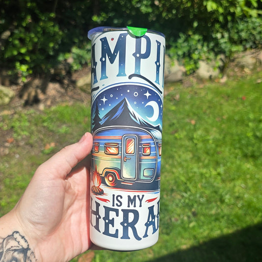 Glow 20oz-Camping Is My Therapy