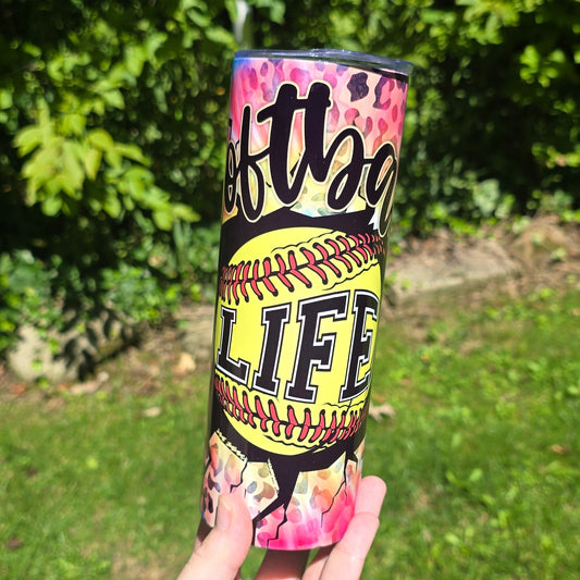 20oz Tumbler- Softball Life