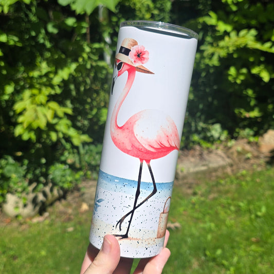 20oz Tumbler-Flamingo