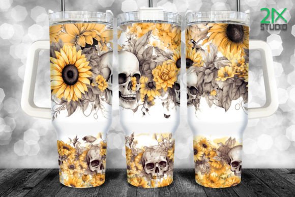 Sunflower Skulls