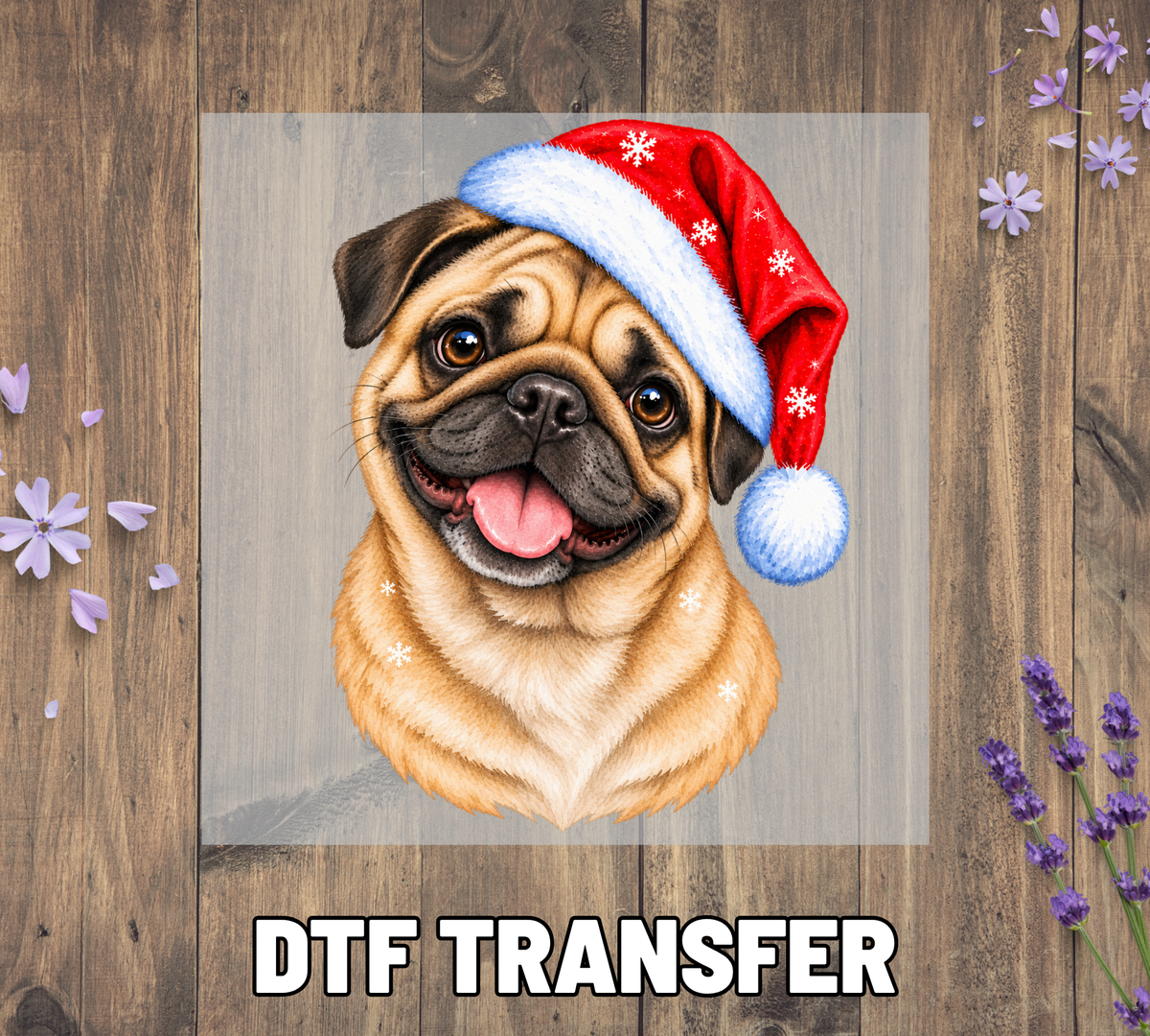 Santa Hat Pug