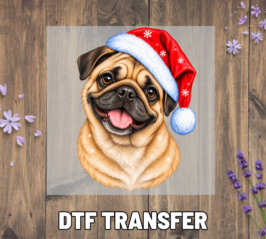 Santa Hat Pug