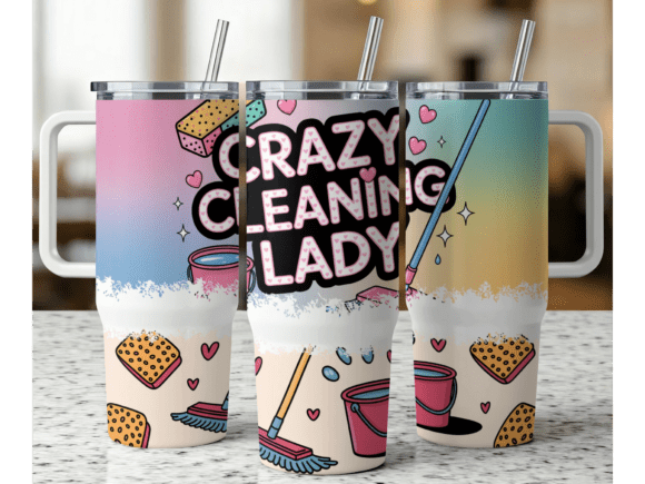 Crazy Cleaning Lady