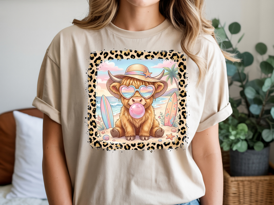 Beach Highland Cow