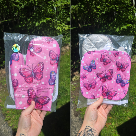 Oven Mitt Set-Butterflies