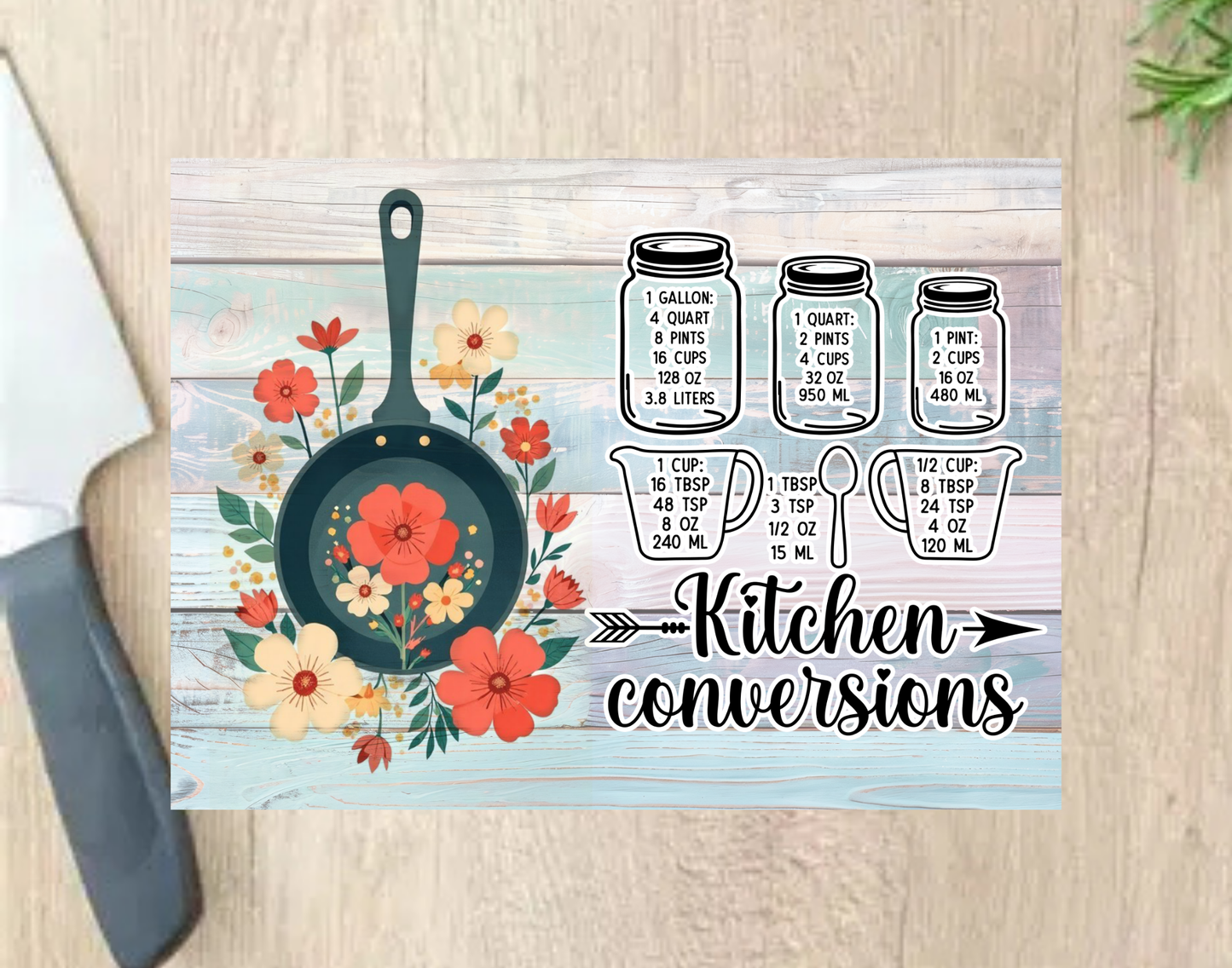 Conversion Chart Cutting Boards