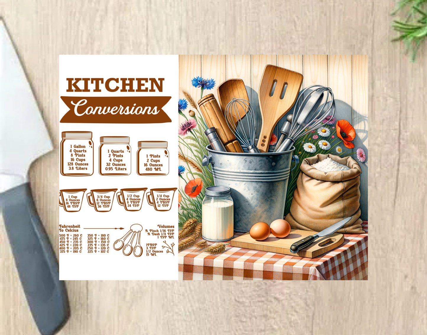Conversion Chart Cutting Boards
