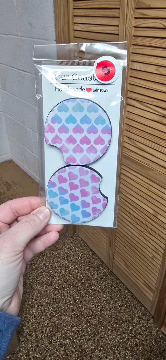 Heart Car Coasters